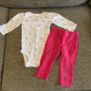 NWOT 6-9m baby girls 2 piece outfit